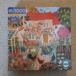 English Cottage 1000-Piece Puzzle - Colorful Garden Artwork